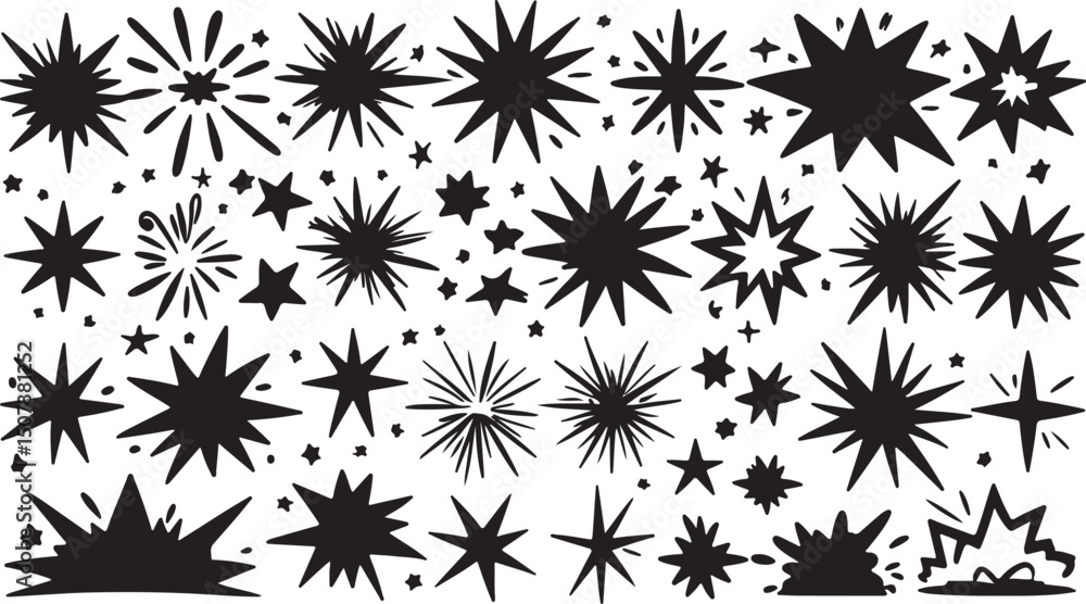 Hand-Drawn Starburst and Star Shapes A Collection of Vector Graphics for Design Projects Hand-Drawn Starburst and Star Shapes A Collection of Vector Graphics for Design Projects