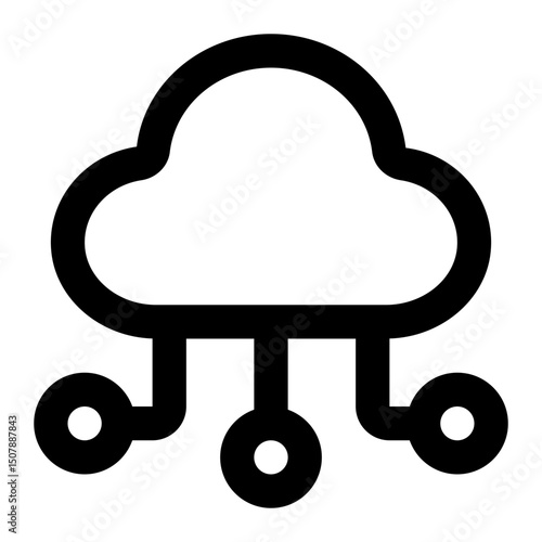 cloud computing icon for illustration