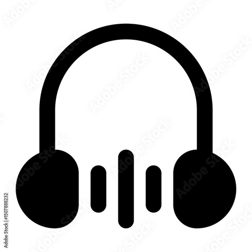 audio headset icon for illustration