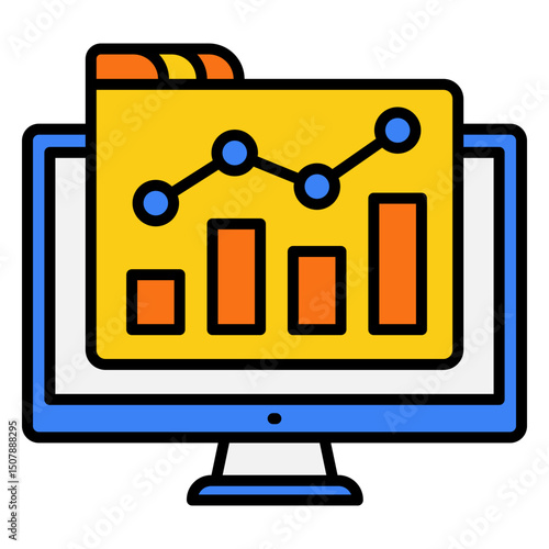 Financial Analysis on Desktop Screen with Graph