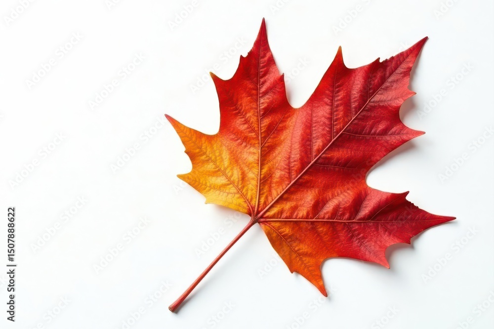 Obraz premium Perfectly preserved ash leaf, sharp focus, pure white backdrop, macro, eco, fragrant leaf