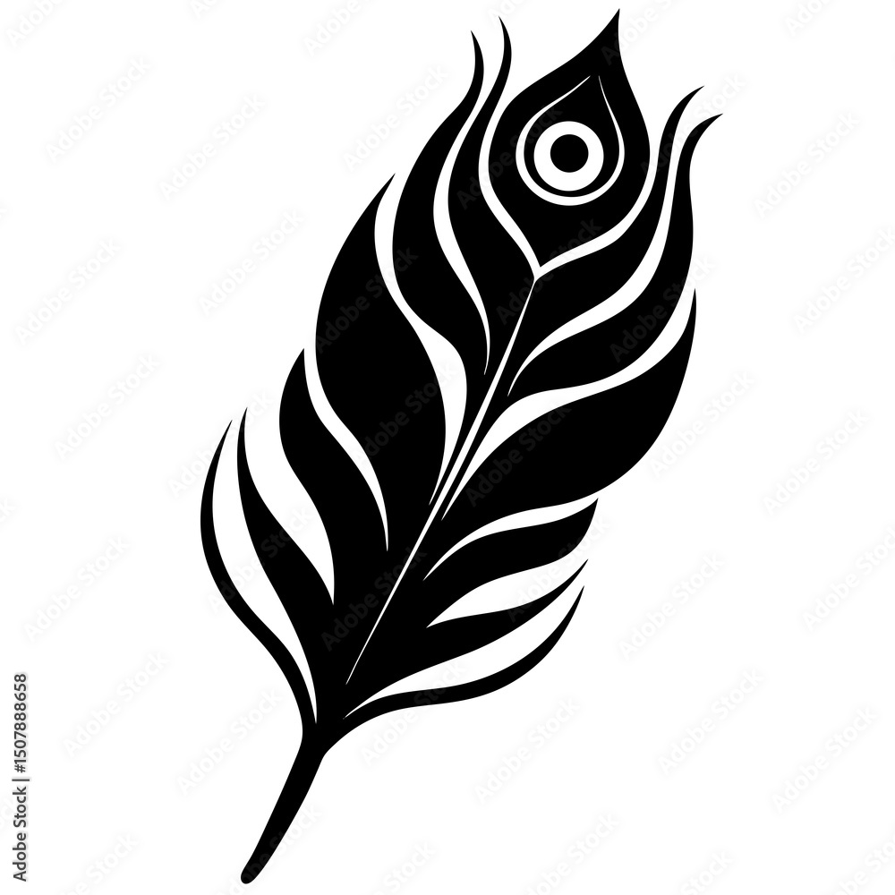 Obraz premium feather vector illustration