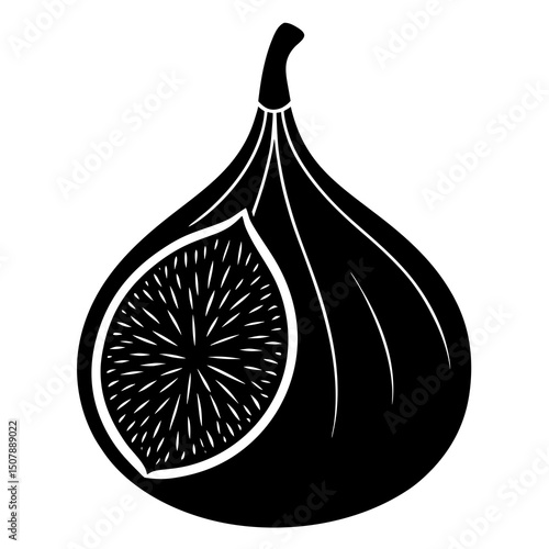 ripe fig isolated on white background