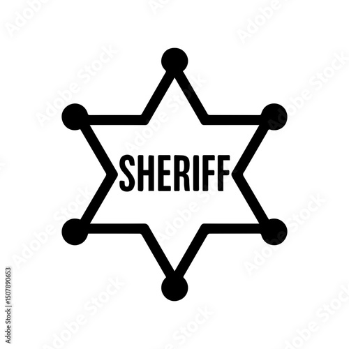 Sheriff badge icon law enforcement star shield transparent background
