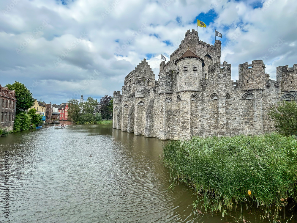 Obraz premium Medieval Castle with copy space.