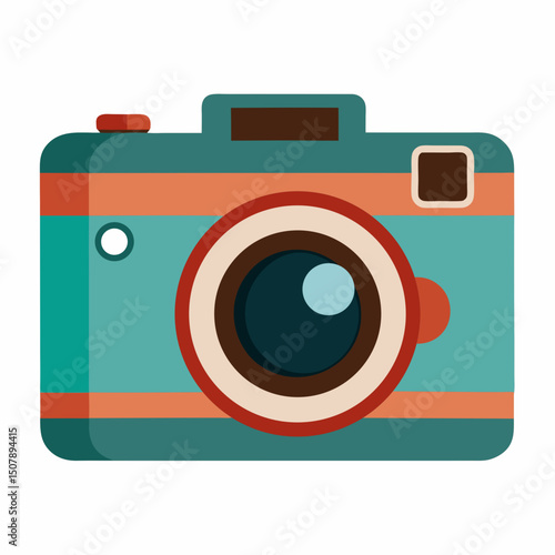 Vintage camera vector illustration for World Camera Day. Perfect for posters, flyers, t-shirts, and photography-themed designs.