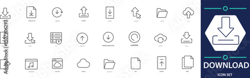  Download Icon Set Arrows, Files, Cloud, and Data download, download icon, arrow down
