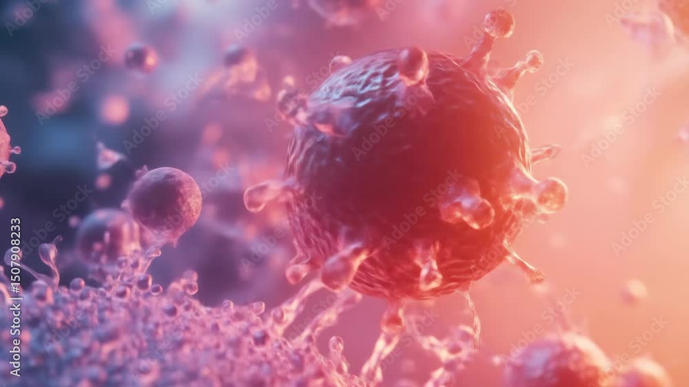 High resolution visuals of microscopic biological structures illustrative dynamic model of virus or bacteria for scientific purpose High resolution visuals of microscopic biological structures illustrative dynamic model of virus or bacteria for scientific purpose