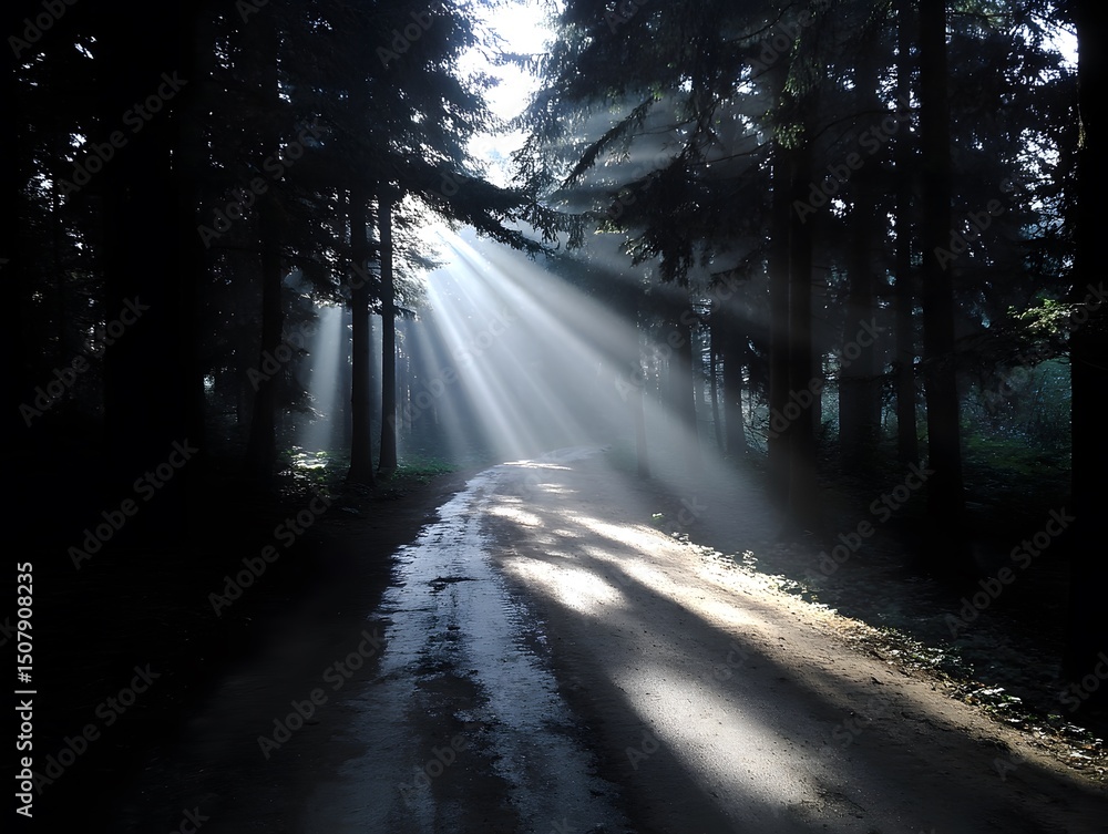 Obraz premium morning in the forest