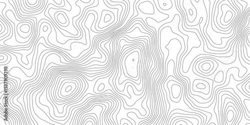 Abstract Swirl Pattern with White Paper Wave Relief – Modern Curved Line Topography Background for Elegant Design Projects