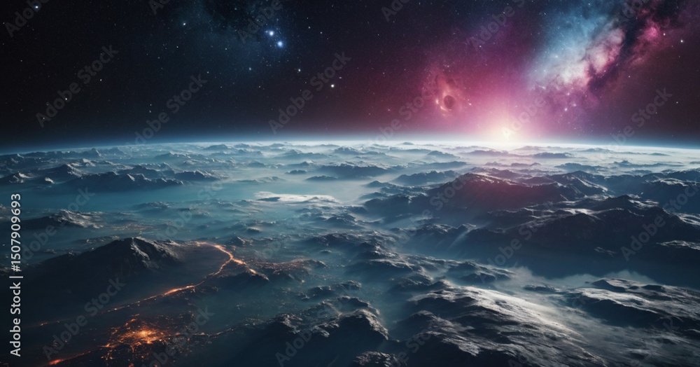 Fototapeta premium space view and galaxy and star