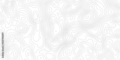 Abstract Swirl Pattern with White Paper Wave Relief – Modern Curved Line Topography Background for Elegant Design Projects