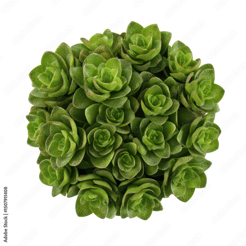 Obraz premium Lush Green Succulent Plant Arrangement - Top View