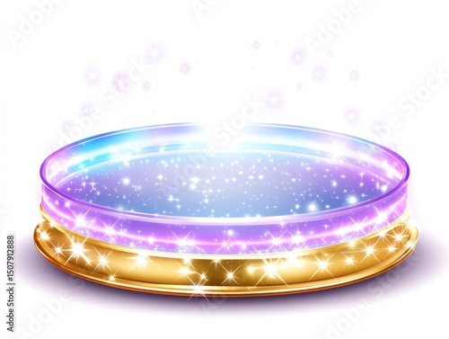 Circular glowing stage