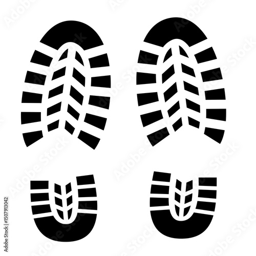 shoe print vector