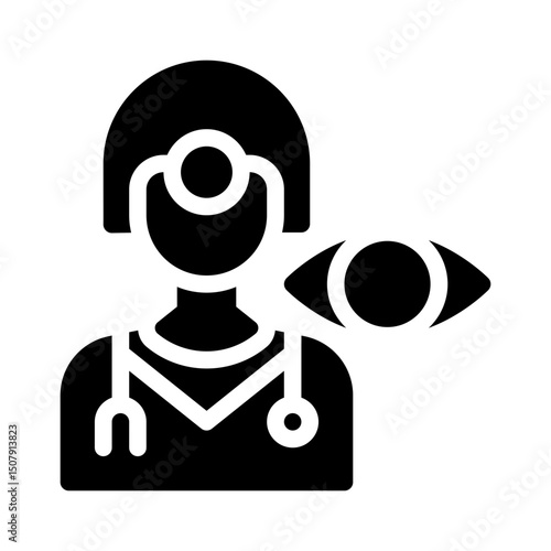 eye doctor glyph icon