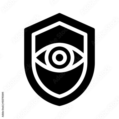 eye protection glyph icon