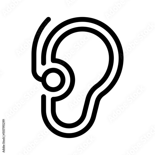 hearing aid line icon