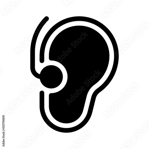 hearing aid glyph icon