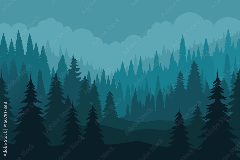 Fototapeta premium forest in the mountains background