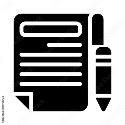 deal signing glyph icon