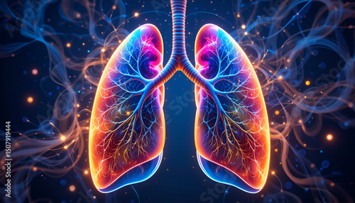 Human Lungs Complex Airways Structure, World Lung Cancer Day, World Lung Day, Global International National Lung Day, Health Care, Education, Medical Medicine 