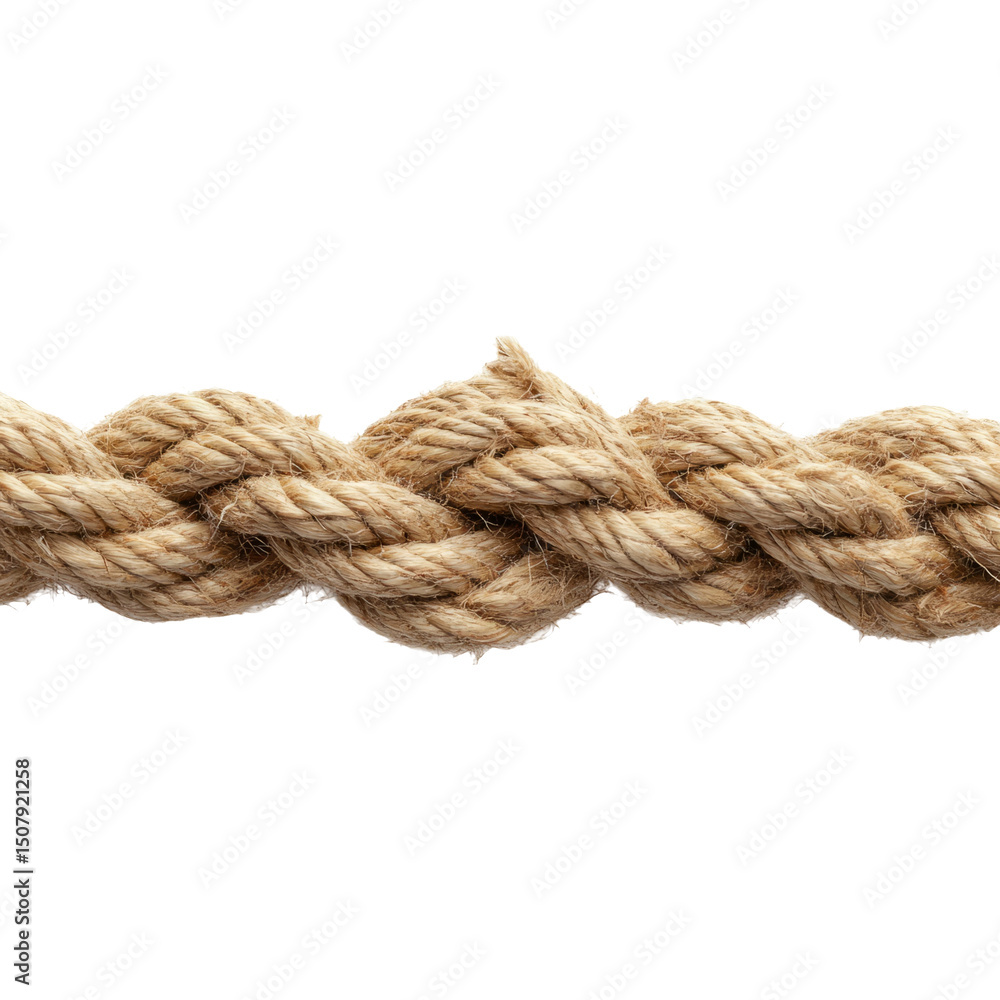High-Quality Natural Fiber Rope on Transparent Background for Design High-Quality Natural Fiber Rope on Transparent Background for Design