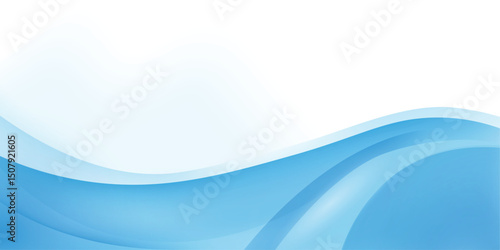 Abstract blue waves background, minimal waves design concept