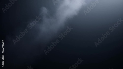 Wallpaper Mural A dark, flat-colored background fills the frame, with a subtle layer of smoke or mist slowly rising and spreading out. The camera moves smoothly upward, creating a serene and ethereal atmosphere Torontodigital.ca