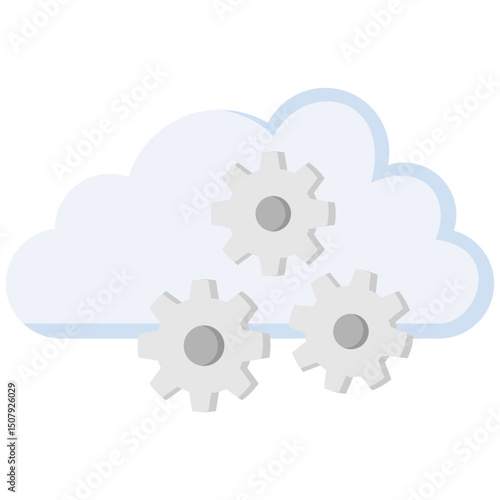 Cloud flat color icon. Simple vector icon design in flat color style. Editable vector format