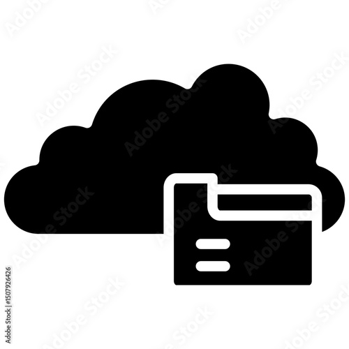 Data storage gylph icon. Simple vector icon design in gylph style. Editable vector format