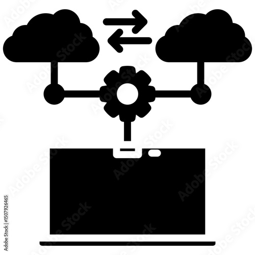 Migrating gylph icon. Simple vector icon design in gylph style. Editable vector format