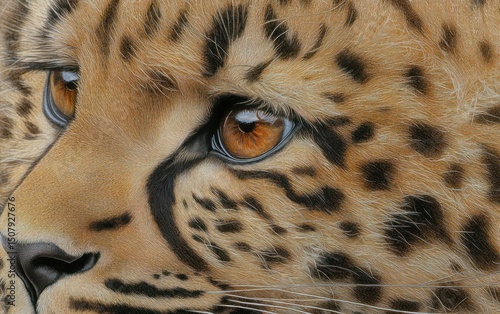 Close-up leopard face
