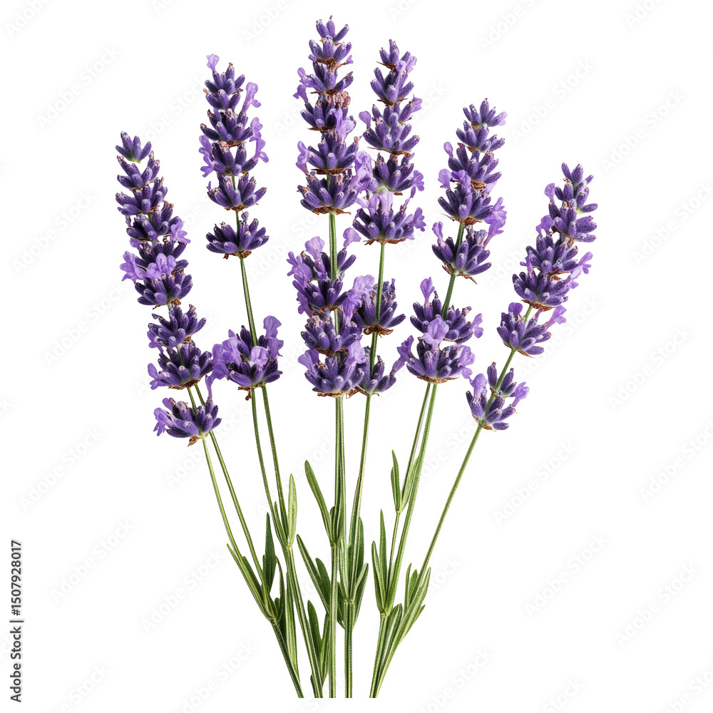 Obraz premium Beautiful Lavender Flowers with Transparent Background for Design