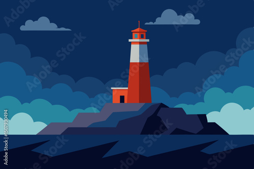 lighthouse in the night