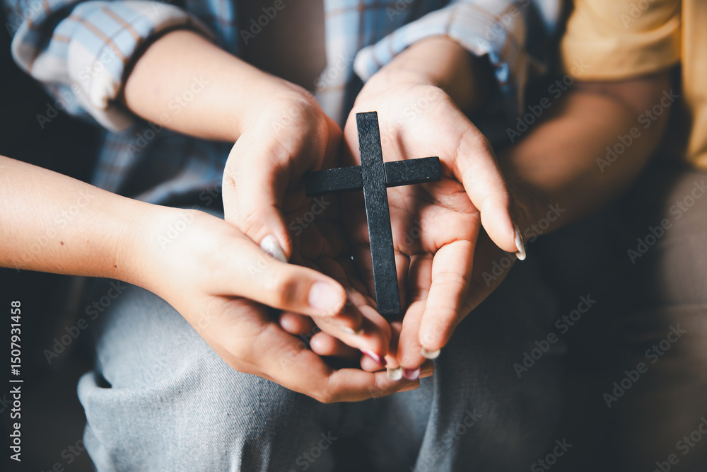 Close up group christians hands pray to God with spiritual faith on holy bible in catholic church. religion worship prayer ask god bless grace jesus believe. Christianity religion prayer holy worship Close up group christians hands pray to God with spiritual faith on holy bible in catholic church. religion worship prayer ask god bless grace jesus believe. Christianity religion prayer holy worship