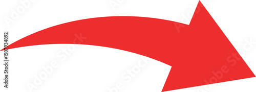 赤い太い下向き矢印ベクター