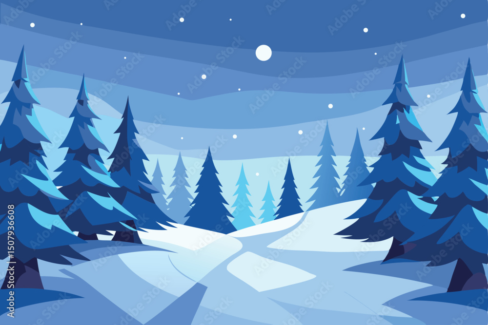 Obraz premium winter landscape with trees