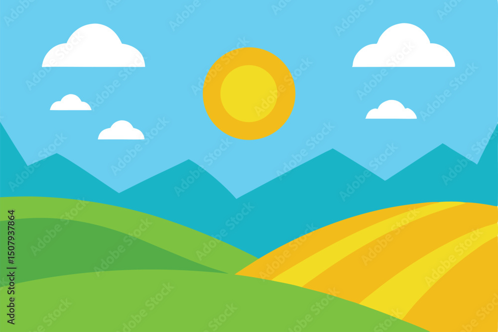 Obraz premium sun and clouds background