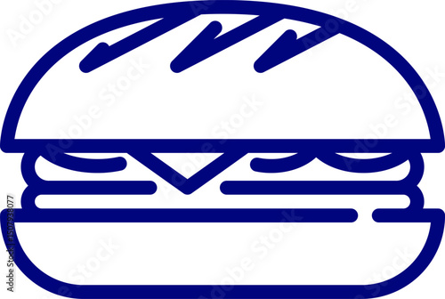 French fries vector illustration. Fast food burger. Burger and fries