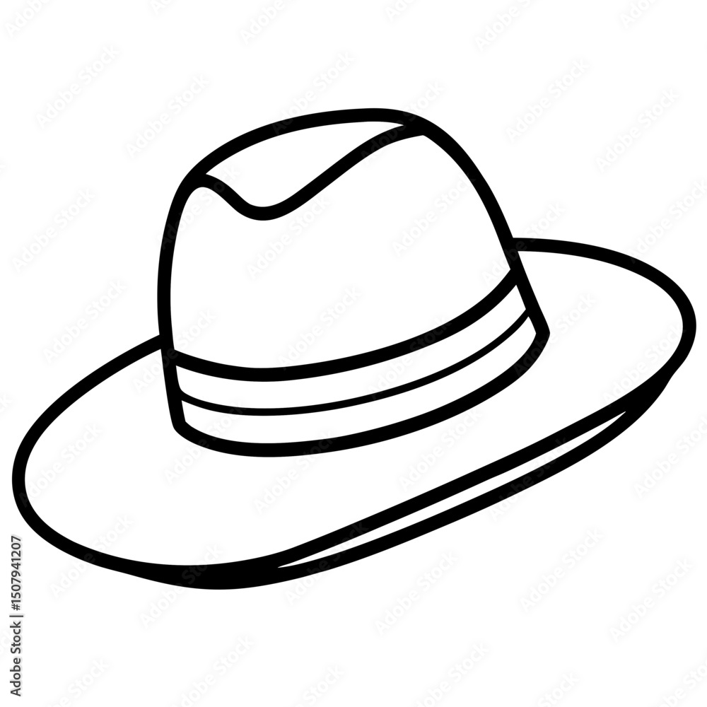 Minimal Hat Vector on White Background Minimal Hat Vector on White Background