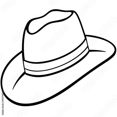 Minimal Hat Vector on White Background
