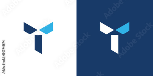 Modern and Strong letter Y initials logo design