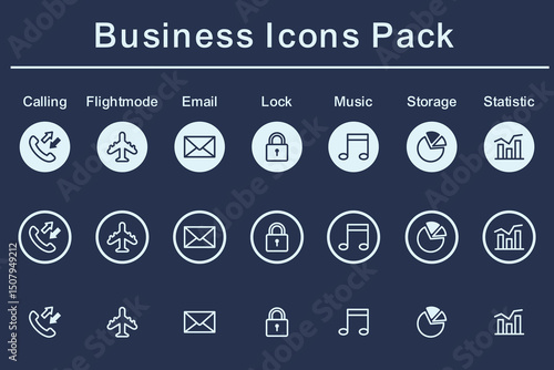 business essentials icons pack, vector illustration art