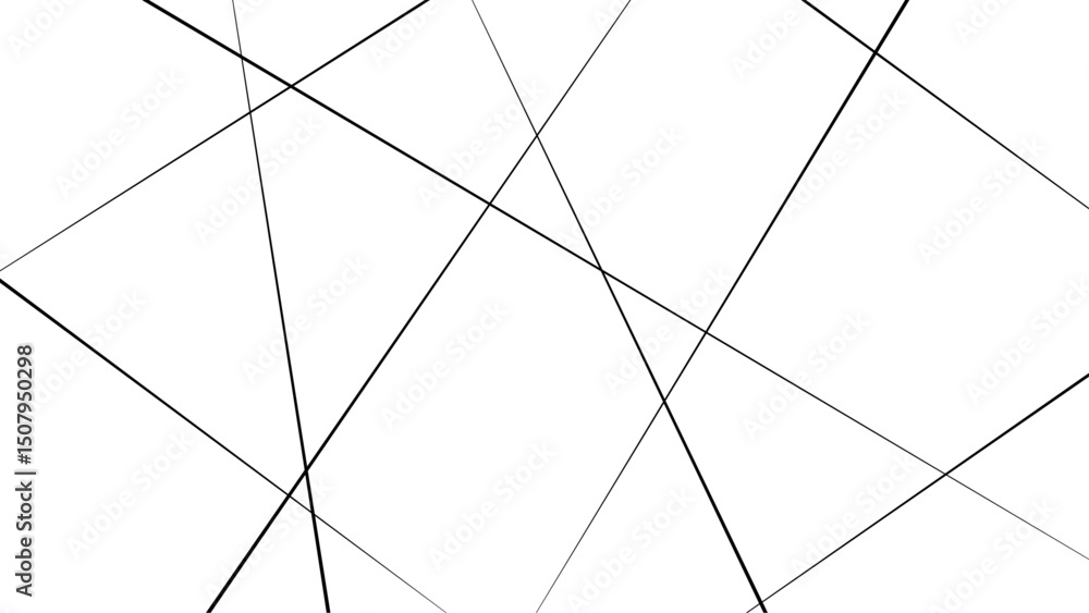 Abstract white background with random black lines, Line art striped graphic template. Vector illustration.
Abstract white background with random black lines, Line art striped graphic template. Vector illustration.