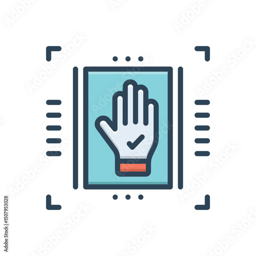 Color illustration icon for access denied