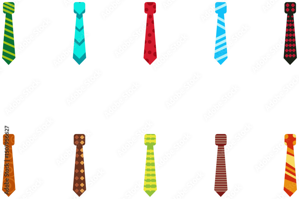 Fototapeta premium Fathers Day Necktie Element Illustration