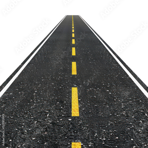 Wallpaper Mural 3d asphalt road isolate on transparency background Torontodigital.ca