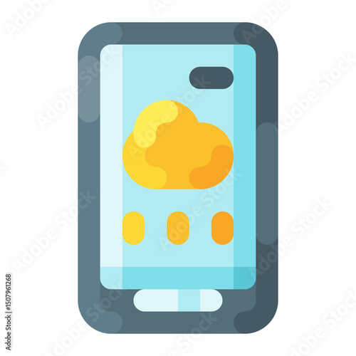 smarphone weather forecast colored icon