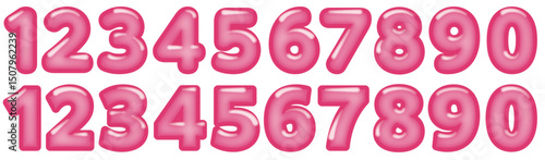風船っぽい数字のセット